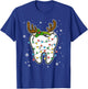 Christmas Dentist Dental Tooth Light Xmas T-Shirt - T-Shirt | Royal