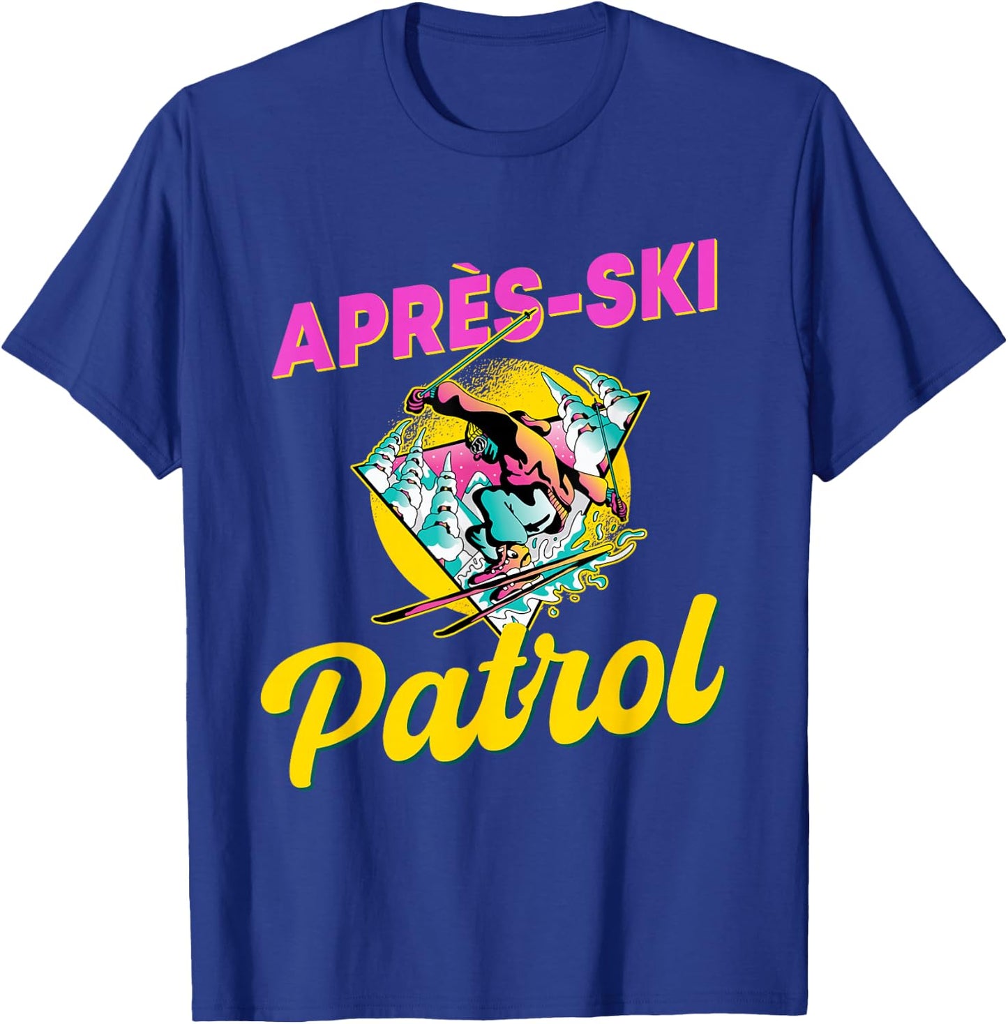 80s Retro Apres-Ski Patrol Wear 90s Skiing T-Shirt - T-Shirt | Royal