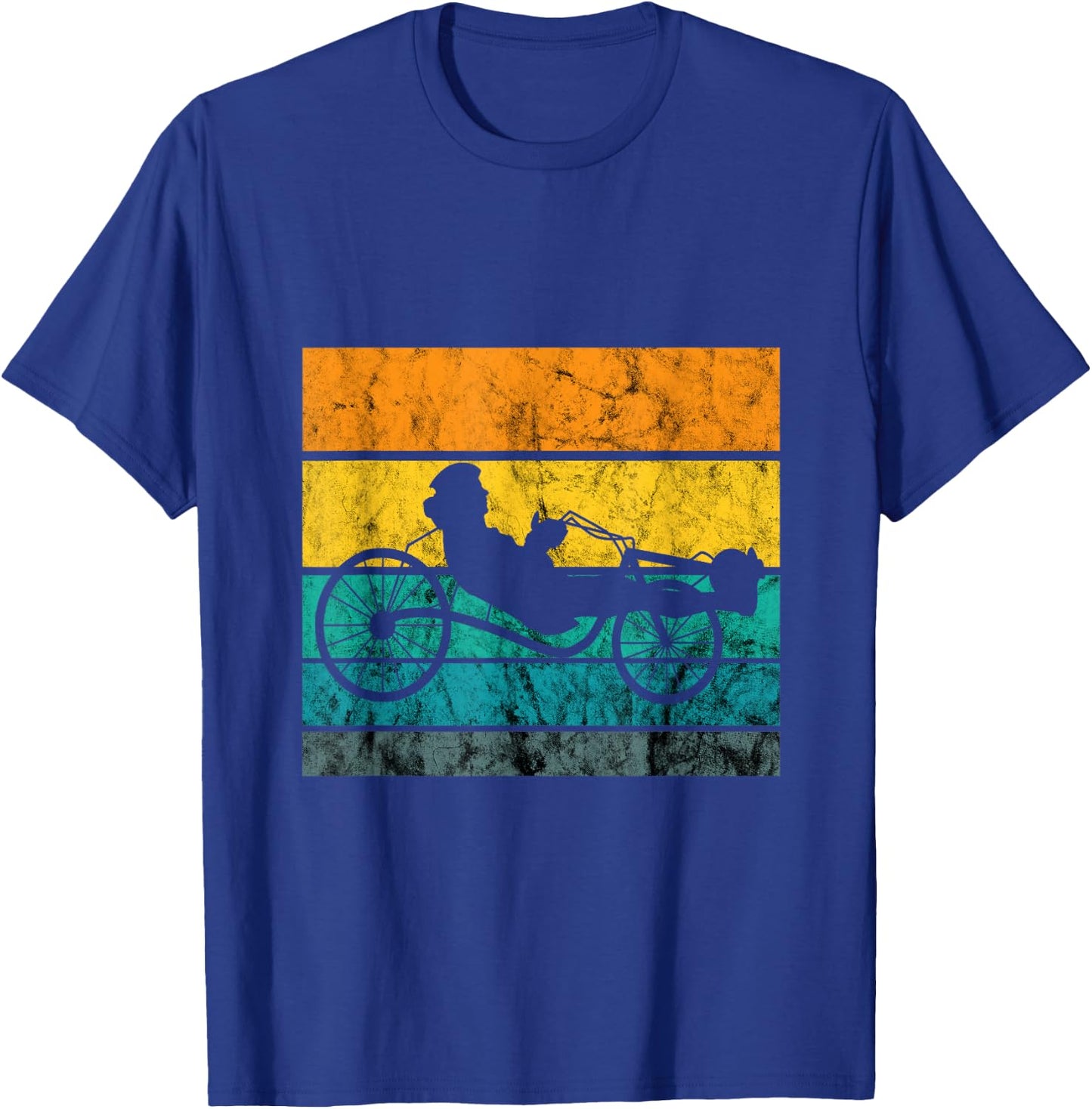 Recumbent Trike Cyclist Vintage Retro Triker Recumbent Bike T-Shirt - T-Shirt | Royal