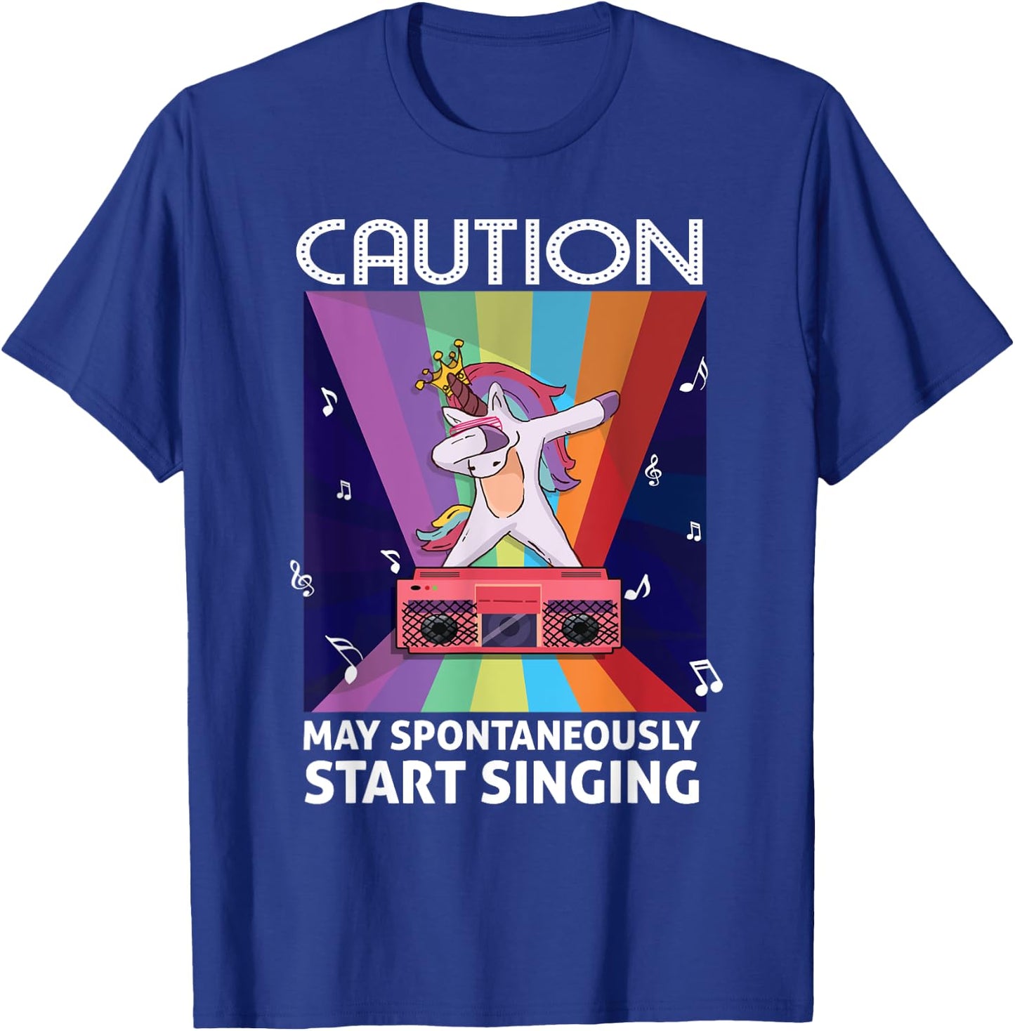 Singer Music Party Caution May Spontaneously start singing T-Shirt - T-Shirt | Royal