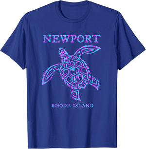 Newport Rhode Island Sea Turtle Boys Girls Souvenir T-Shirt - T-Shirt | Royal