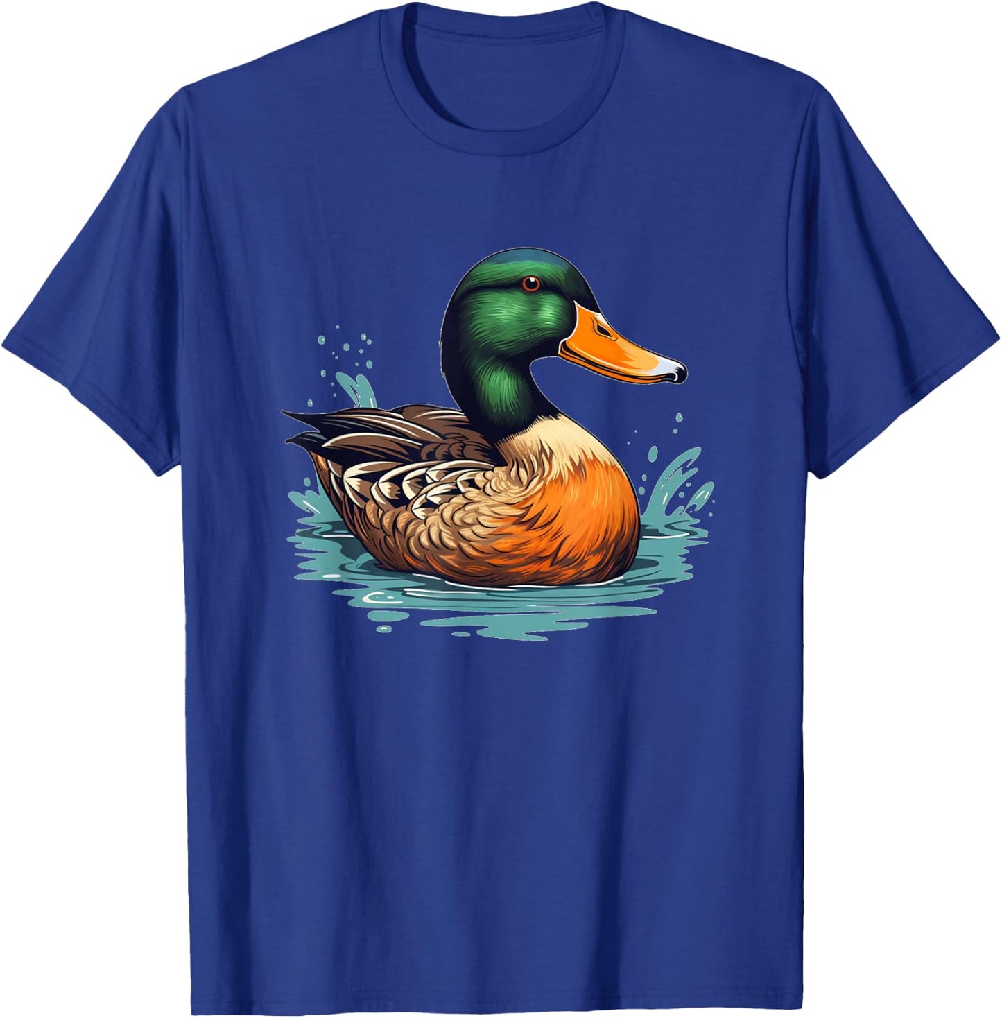 Funny swimming wild Duck for Mallard Bird Lovers T-Shirt - T-Shirt | Royal
