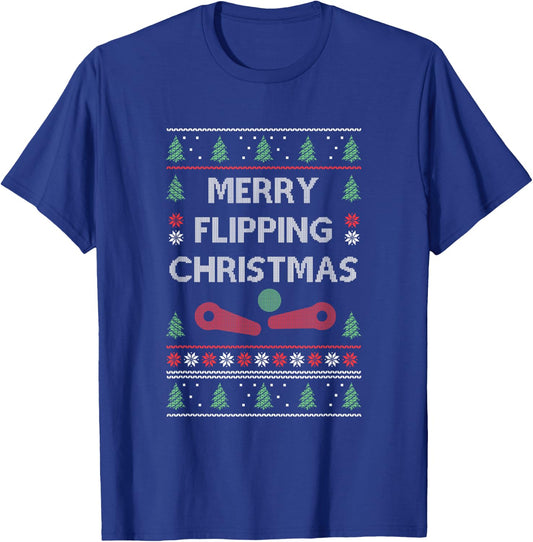 Pinball Machine Retro Arcade Game Gamer Pinball Christmas T-Shirt - T-Shirt | Royal
