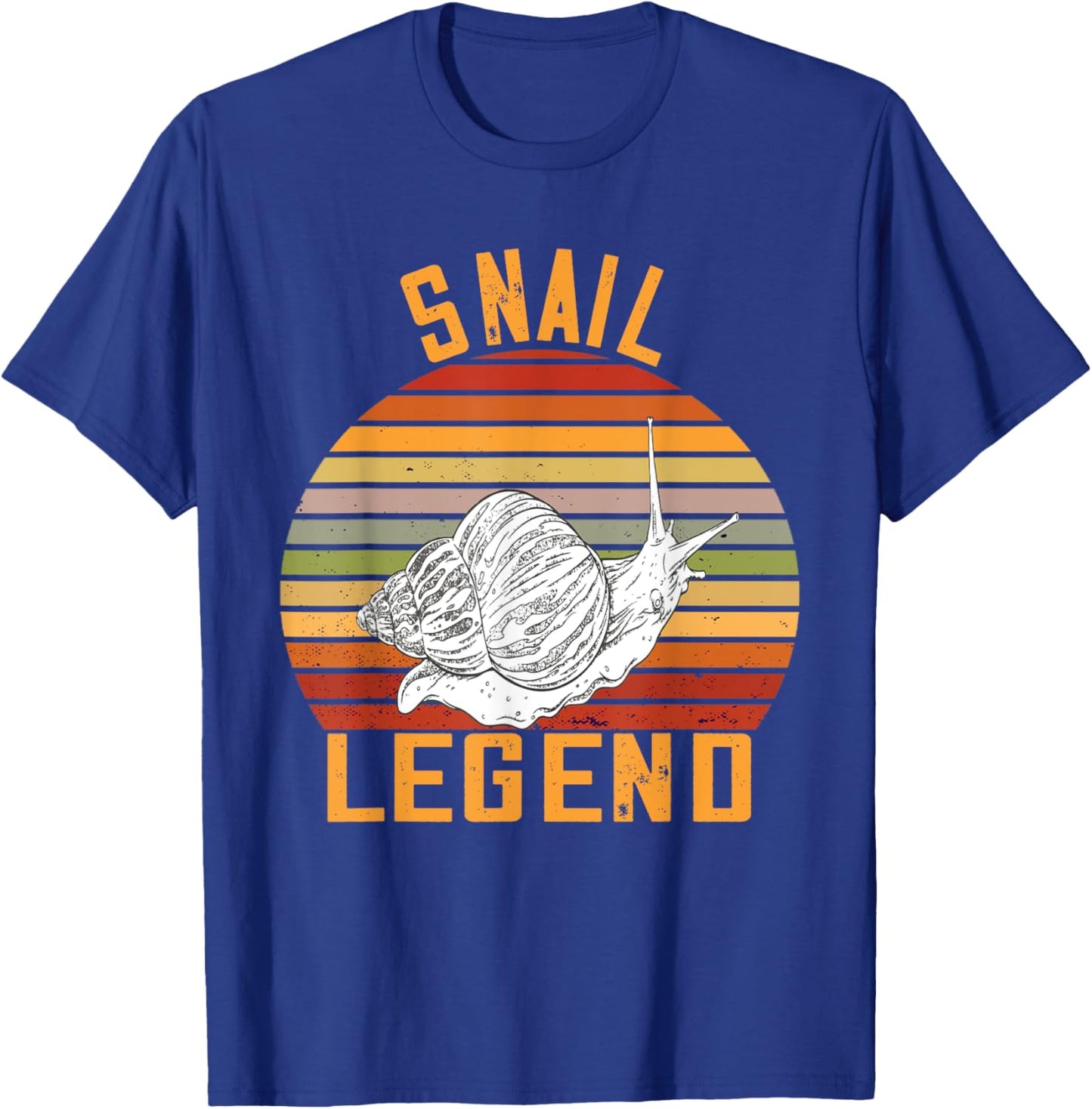 Retro Snail Legend Snails Lover Mollusk Snail Shell T-Shirt - T-Shirt | Royal