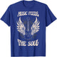 Guitar with Angel wings. Music feeds the soul. T-Shirt - T-Shirt | Royal