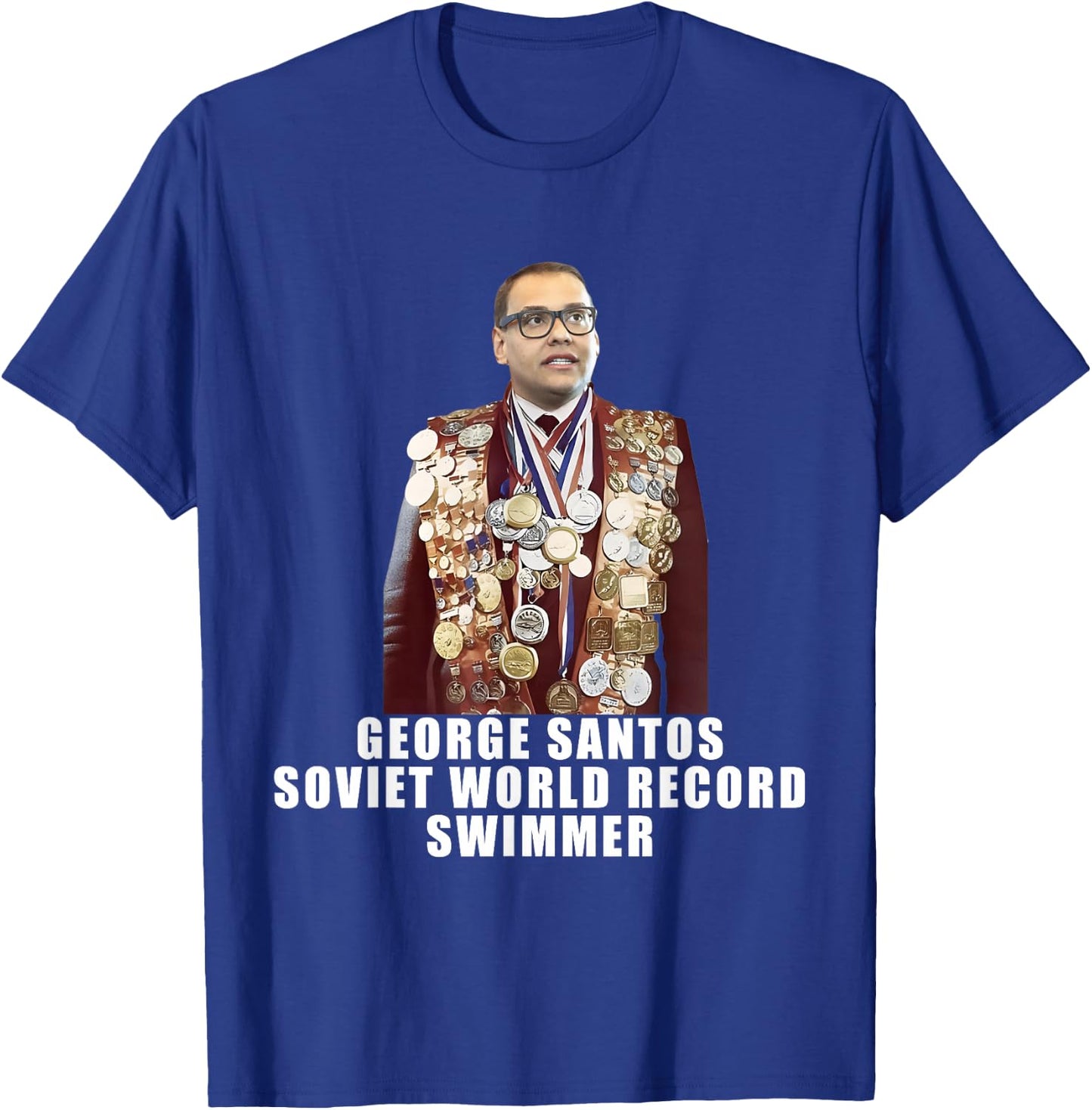 George Santos | World Record Swimmer T-Shirt - T-Shirt | Royal