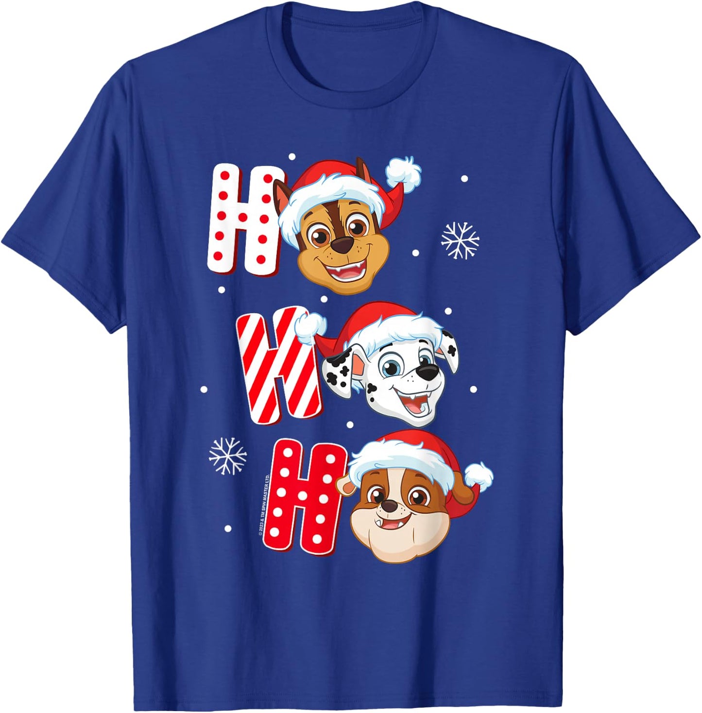 Paw Patrol Chase Marshall Rubble Christmas Santa Hats T-Shirt - T-Shirt | Royal
