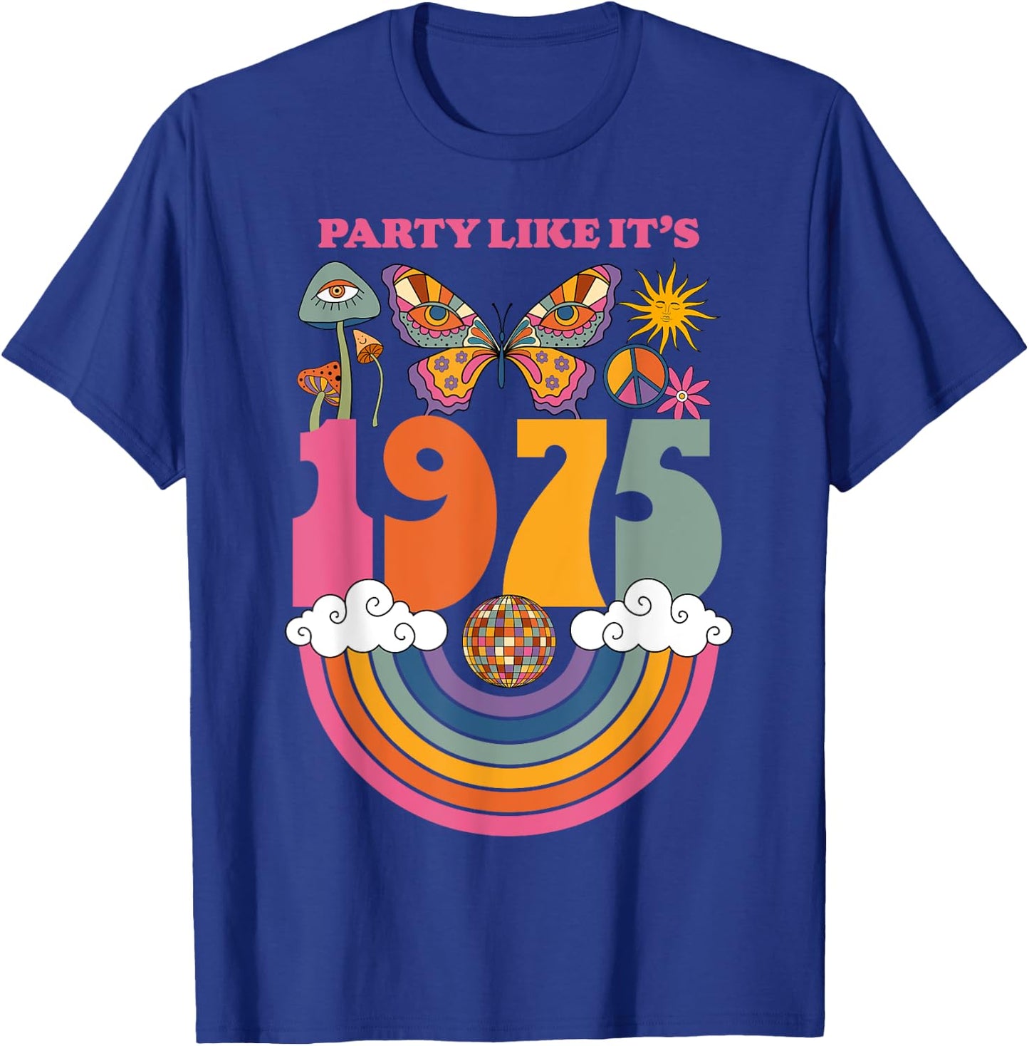 1975 Birthday Party Costume 70s Disco Outfits Men T-Shirt - T-Shirt | Royal
