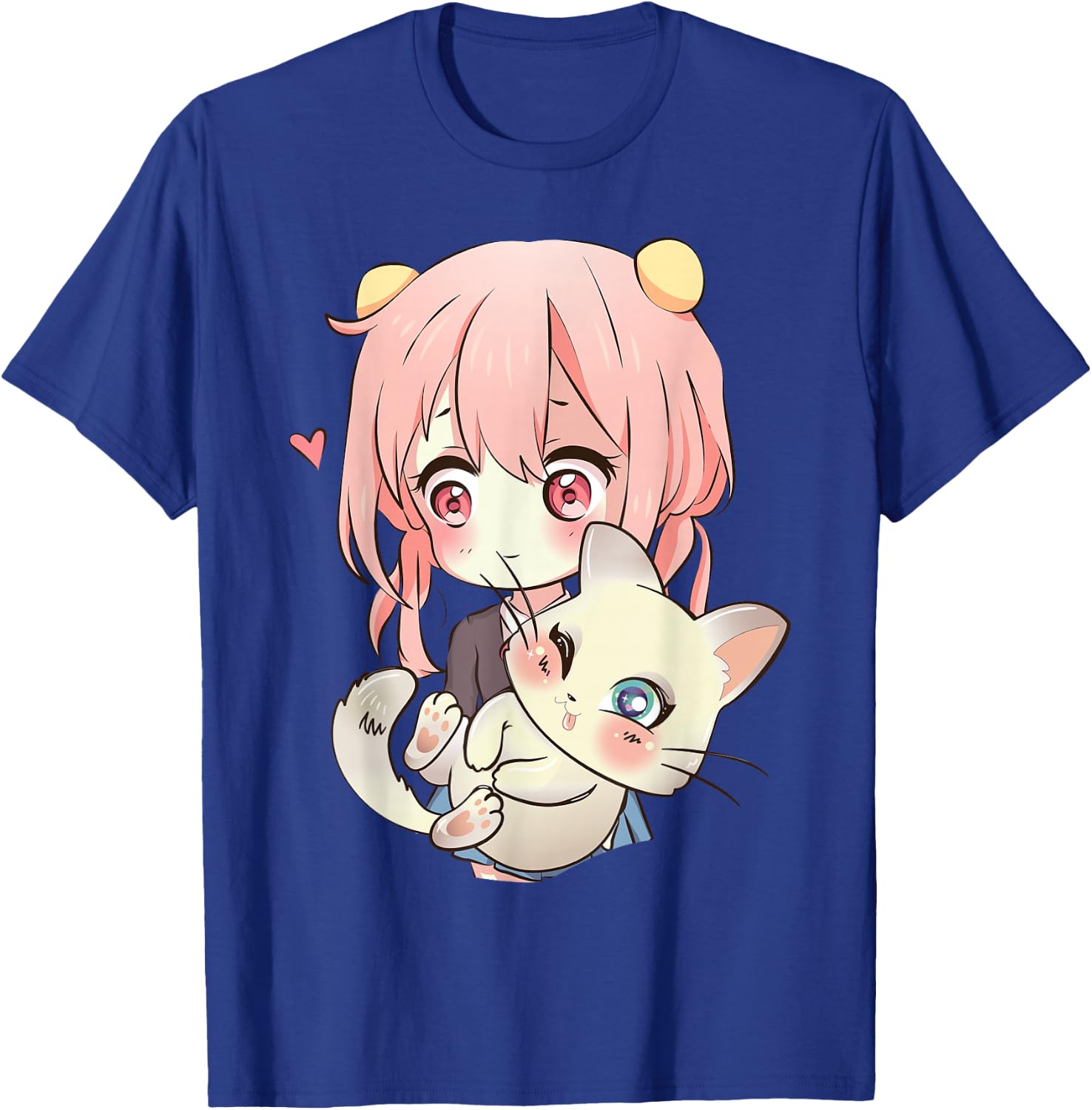 Anime and Cats Lover for Teen Manga Kawaii Graphic Otaku T-Shirt - T-Shirt | Royal