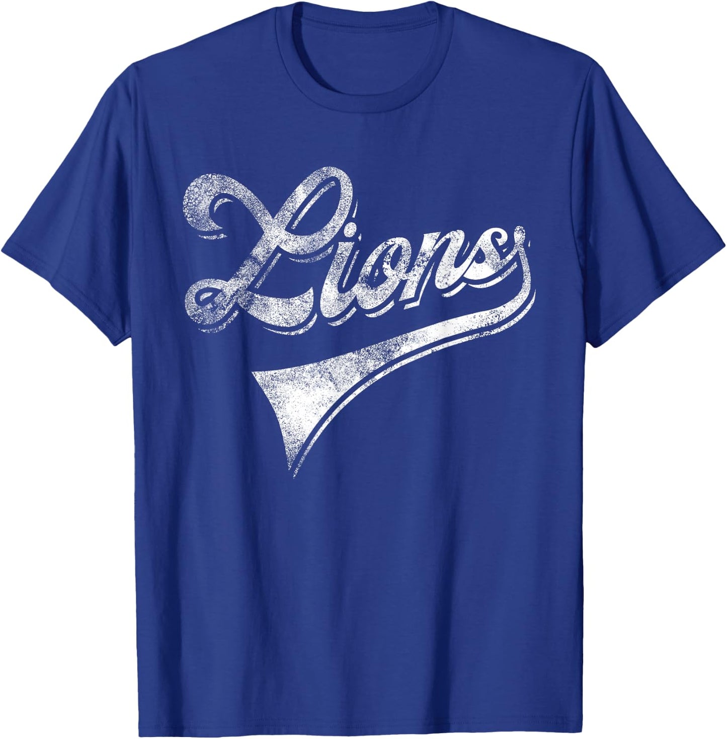 Lions School Sports Fan Team Spirit Mascot Vintage T-Shirt - T-Shirt | Royal