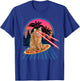 Cat Riding Pizza Laser Eyes 80s Cat In Space Cats Lovers Men Women Kids T-Shirt - T-Shirt | Royal