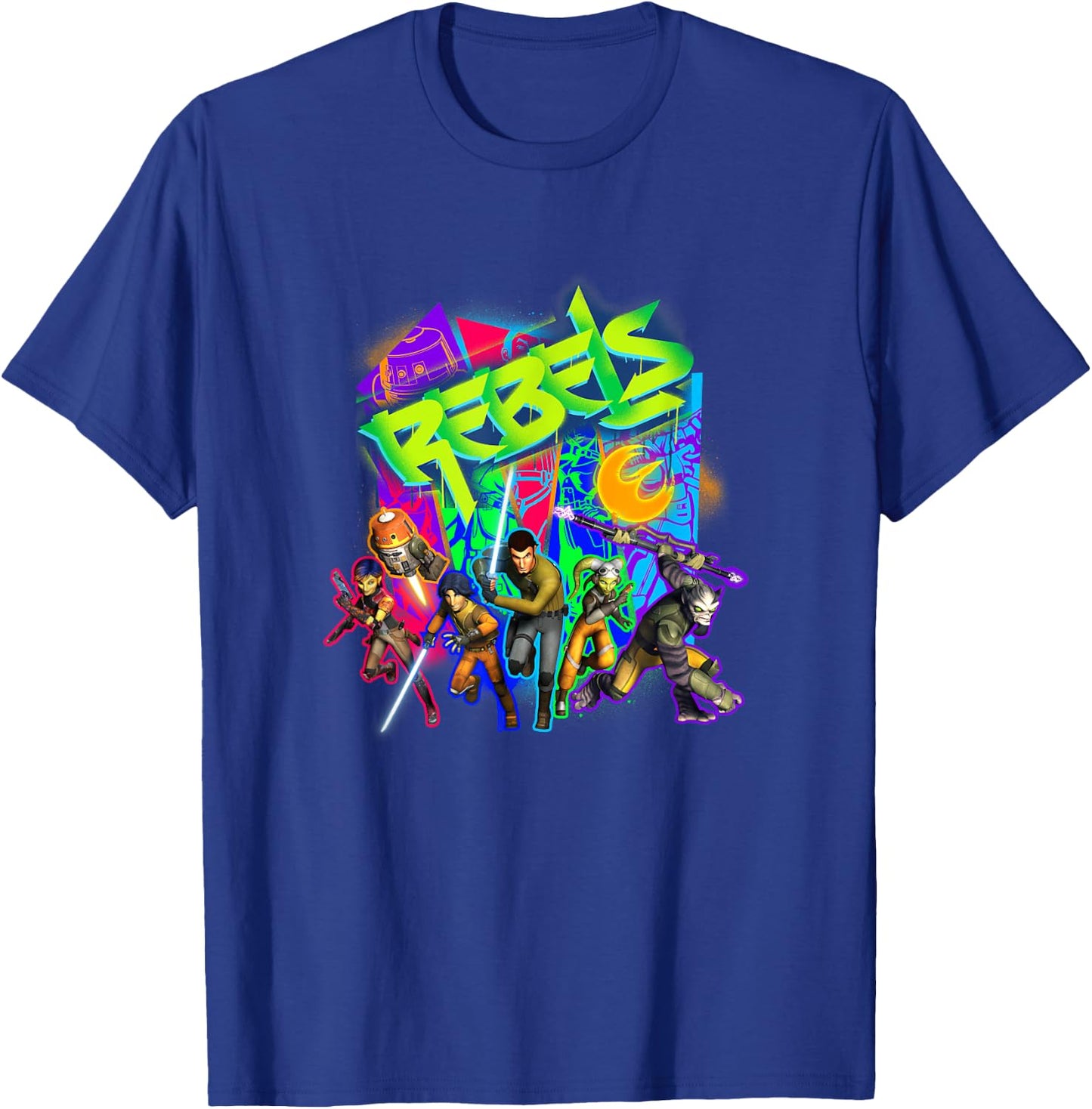 Star Wars Rebels Urban Graffiti Art Style Group Portrait T-Shirt - T-Shirt | Royal