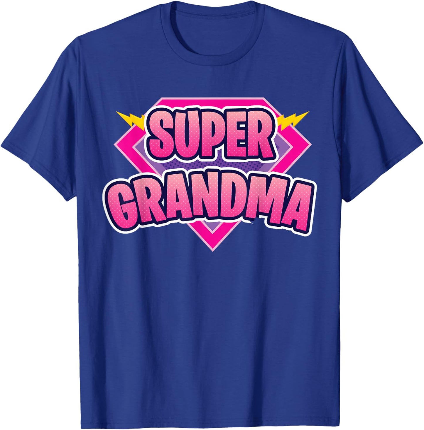 Super Grandma Superhero Grandmother Comic Book Funny T-Shirt - T-Shirt | Royal