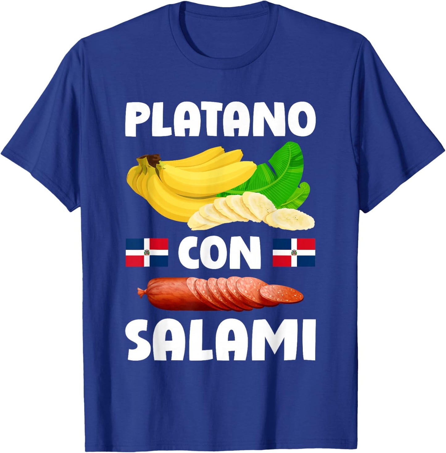 Dominicana Flag RD Dominican Republic Food Mangu Plantain T-Shirt - T-Shirt | Royal