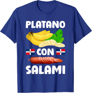 Dominicana Flag RD Dominican Republic Food Mangu Plantain T-Shirt - T-Shirt | Royal