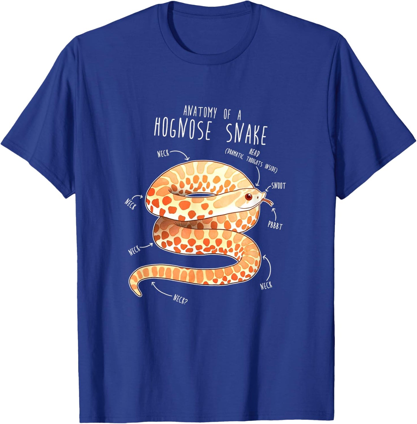 Anatomy of Albino Hognose Snake T-Shirt - T-Shirt | Royal