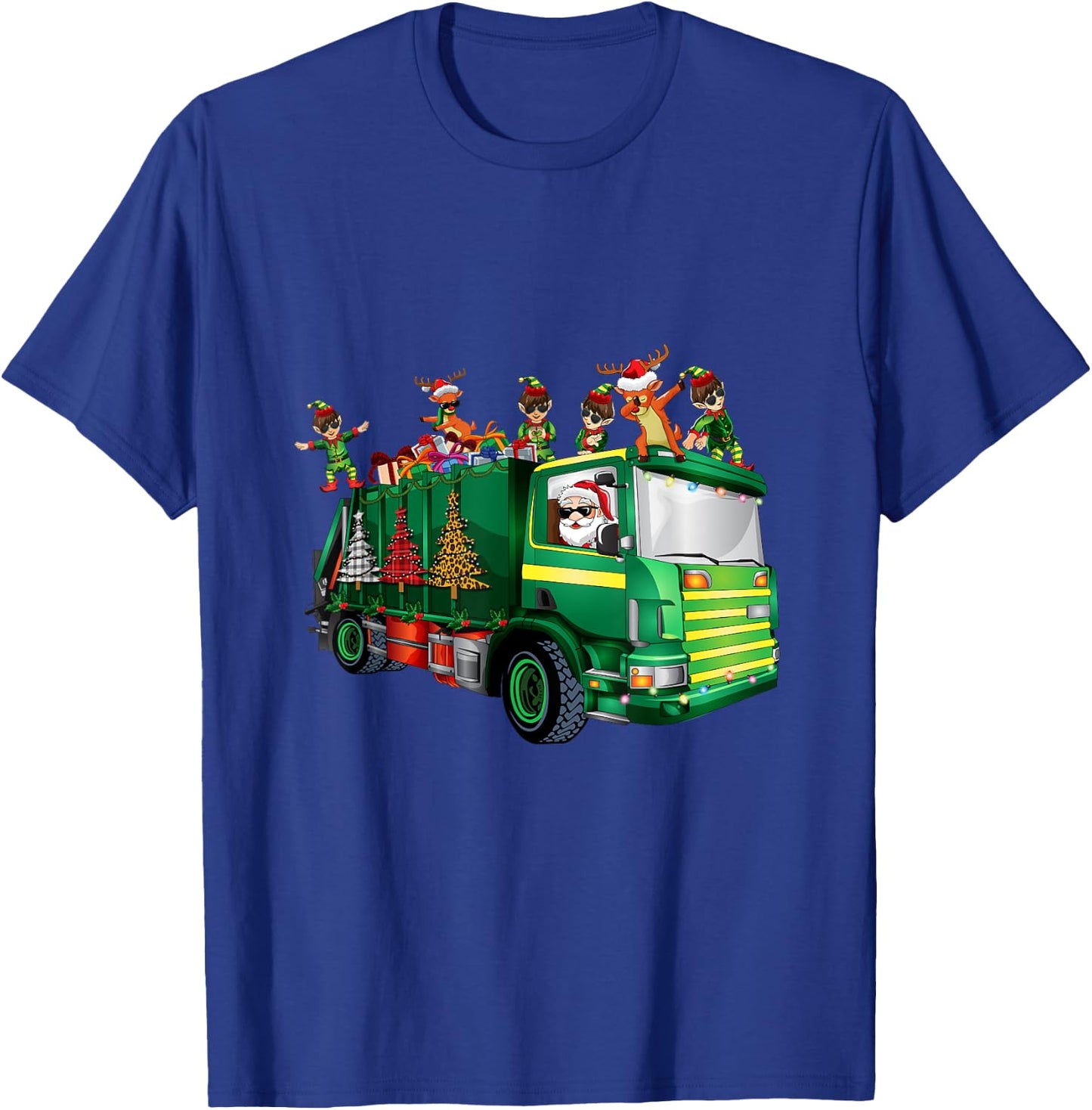 Santa Squad Christmas Rubbish Trash Truck Pajamas Toddlers T-Shirt - T-Shirt | Royal