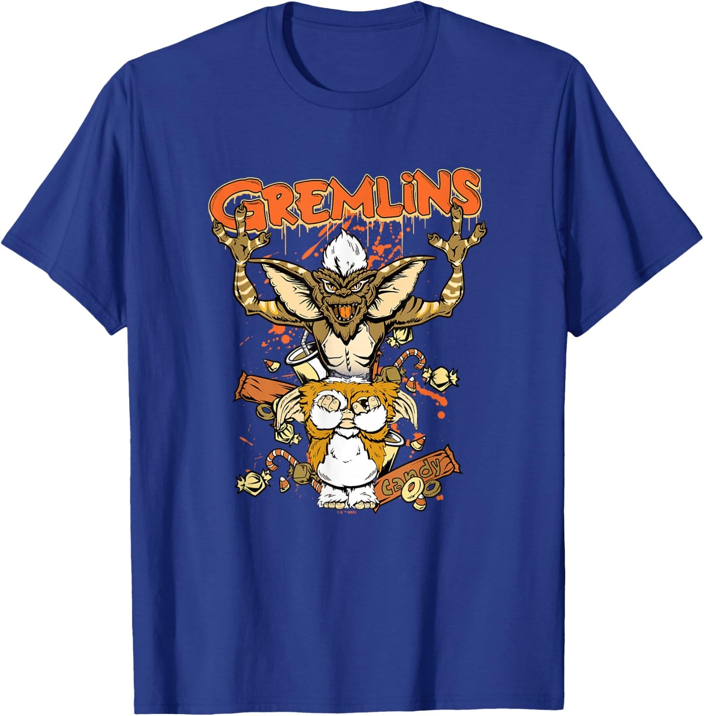 Gremlins Halloween Gizmo Candy Change Crunch T-Shirt - T-Shirt | Royal
