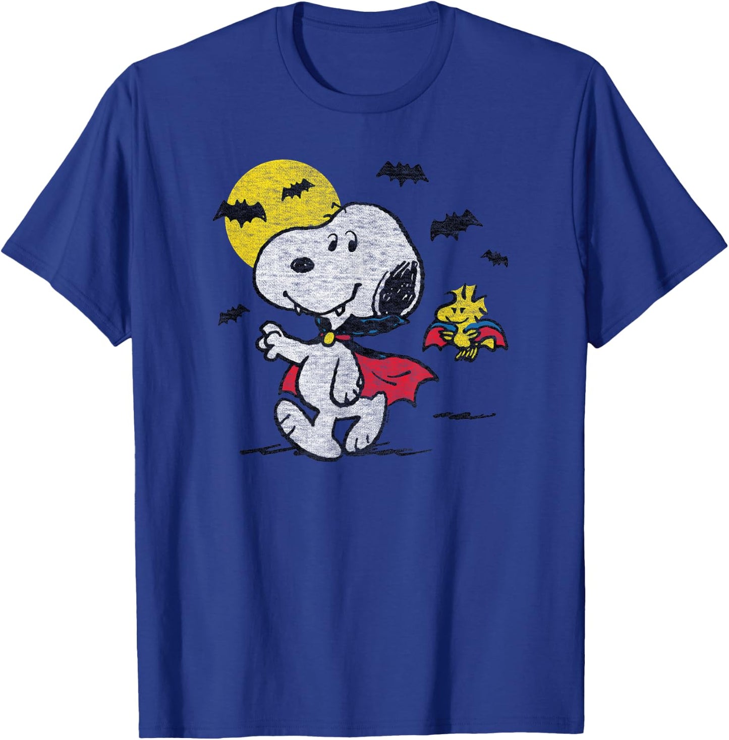 Peanuts - Vampire Snoopy and Woodstock T-Shirt - T-Shirt | Royal