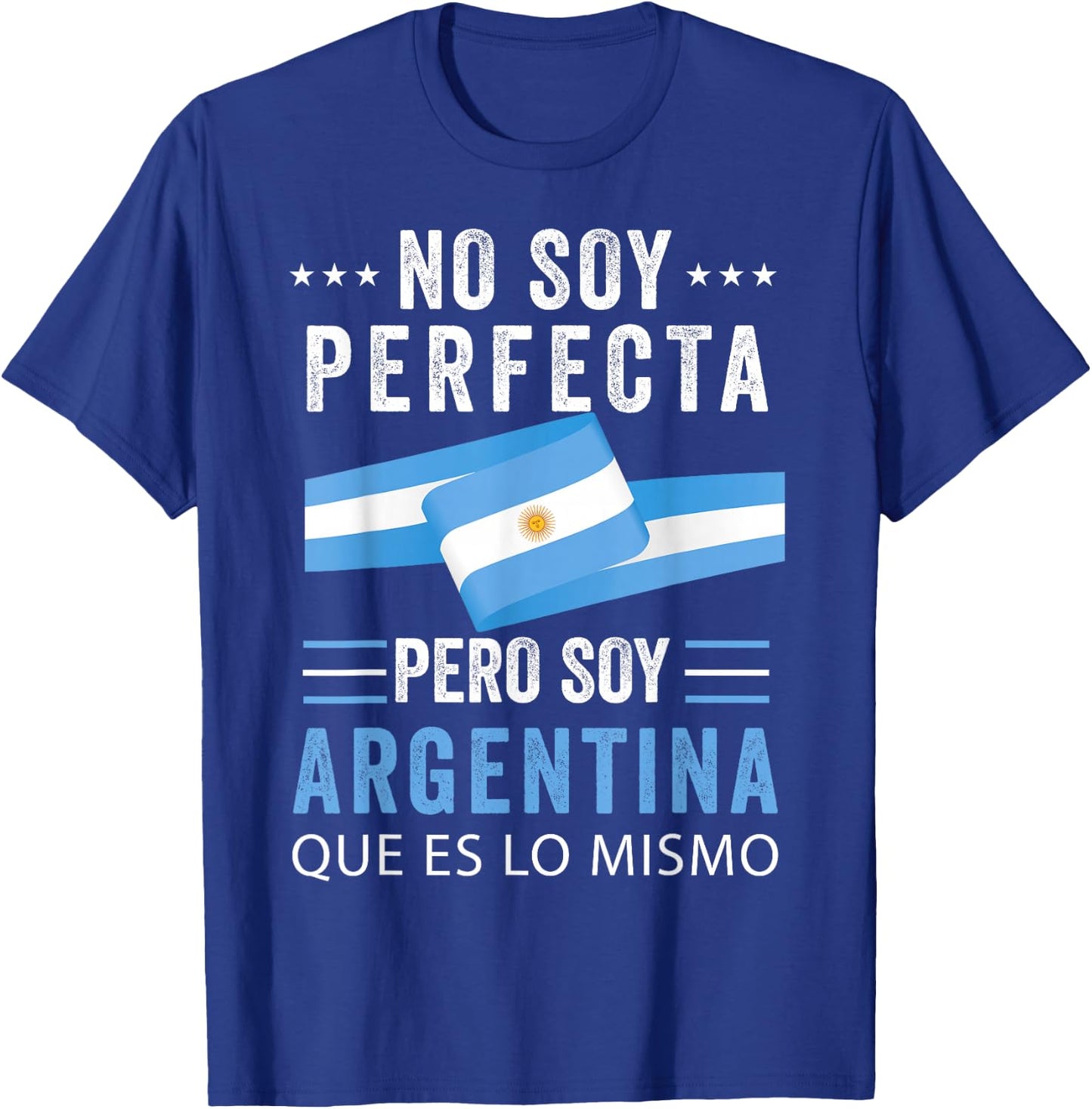 Argentina Argentinian Flag Women Camisa Mujer Bandera T-Shirt - T-Shirt | Royal
