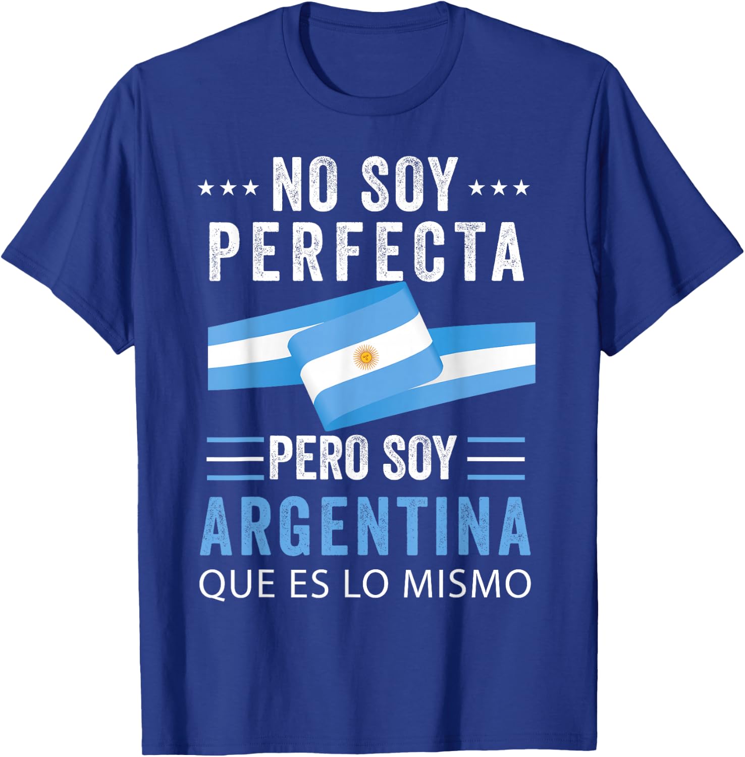 Argentina Argentinian Flag Women Camisa Mujer Bandera T-Shirt - T-Shirt | Royal