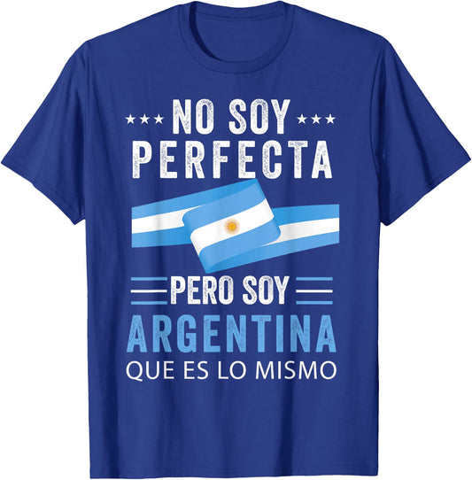 Argentina Argentinian Flag Women Camisa Mujer Bandera T-Shirt - T-Shirt | Royal