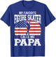 My Favorite Figure Skater Calls Me Papa Funny Skater Dad T-Shirt - T-Shirt | Royal