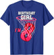 I'm 8 Yrs Old Basketball Theme Party 8th Birthday Girl T-Shirt - T-Shirt | Royal
