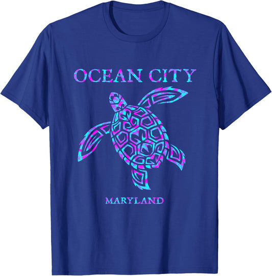 Ocean City Maryland Sea Turtle Boys Girls Toddler T-Shirt - T-Shirt | Royal