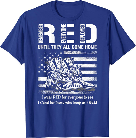 Vintage Red Friday Until They Come Home USA American Flag T-Shirt - T-Shirt | Royal