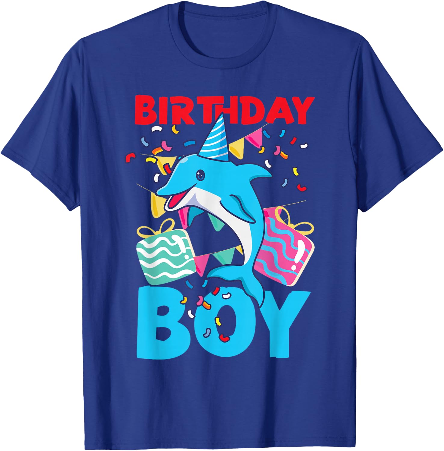 Dolphin Birthday Birthday Boy T-Shirt - T-Shirt | Royal