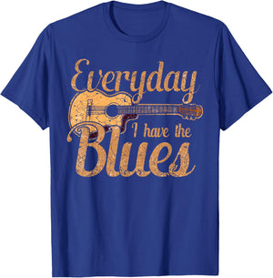 Blues Music Band Lover Vintage Guitar Teacher Funny Blues T-Shirt - T-Shirt | Royal