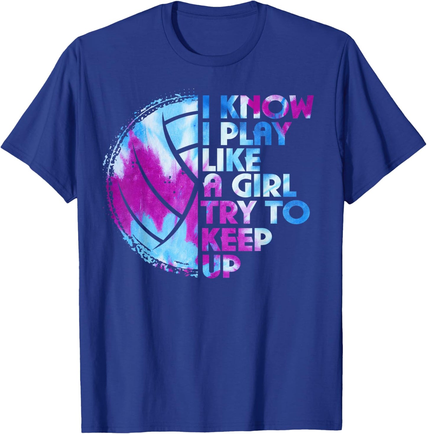 Funny Volleyball Girls Women Youth Teen Lovers Matching Team T-Shirt - T-Shirt | Royal