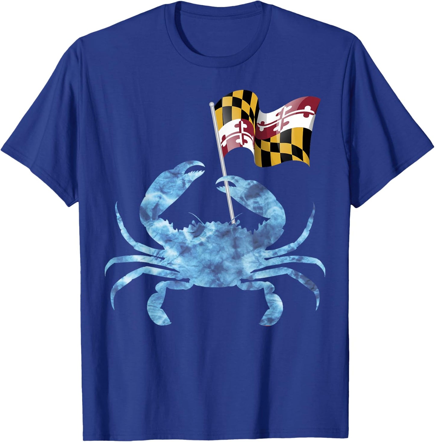 Maryland Blue Crab Flag of Maryland Family Vacation Camping T-Shirt - T-Shirt | Royal