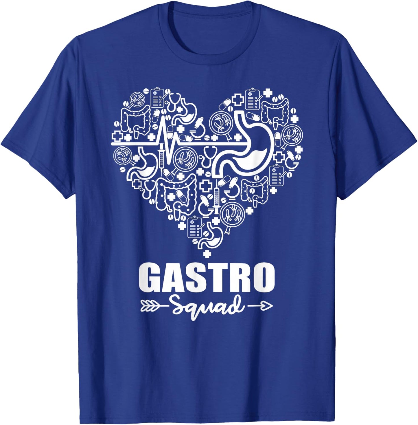 Gastro Squad Heart Funny Gastroenterology Team T-Shirt - T-Shirt | Royal