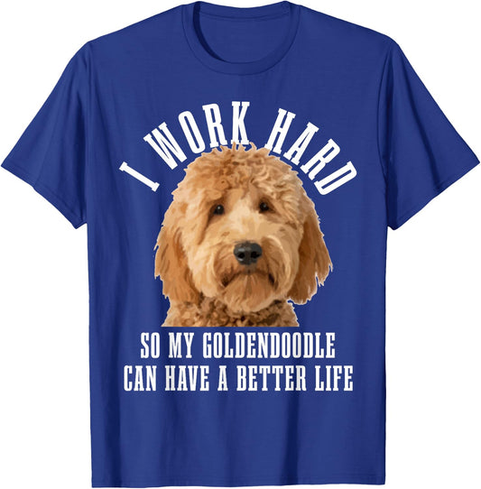 Goldendoodle Mom Doodle Dog Dad Funny T-Shirt - T-Shirt | Royal
