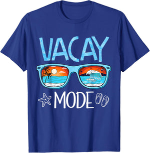 Vacay Mode Beach Vacation Summer Cruise Getaway Holiday T-Shirt - T-Shirt | Royal