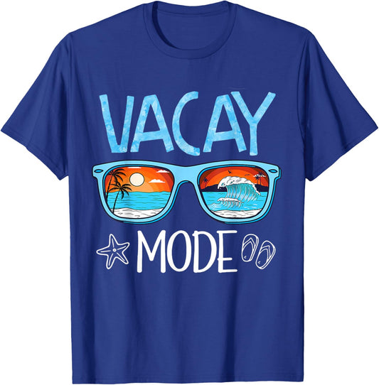 Vacay Mode Beach Vacation Summer Cruise Getaway Holiday T-Shirt - T-Shirt | Royal