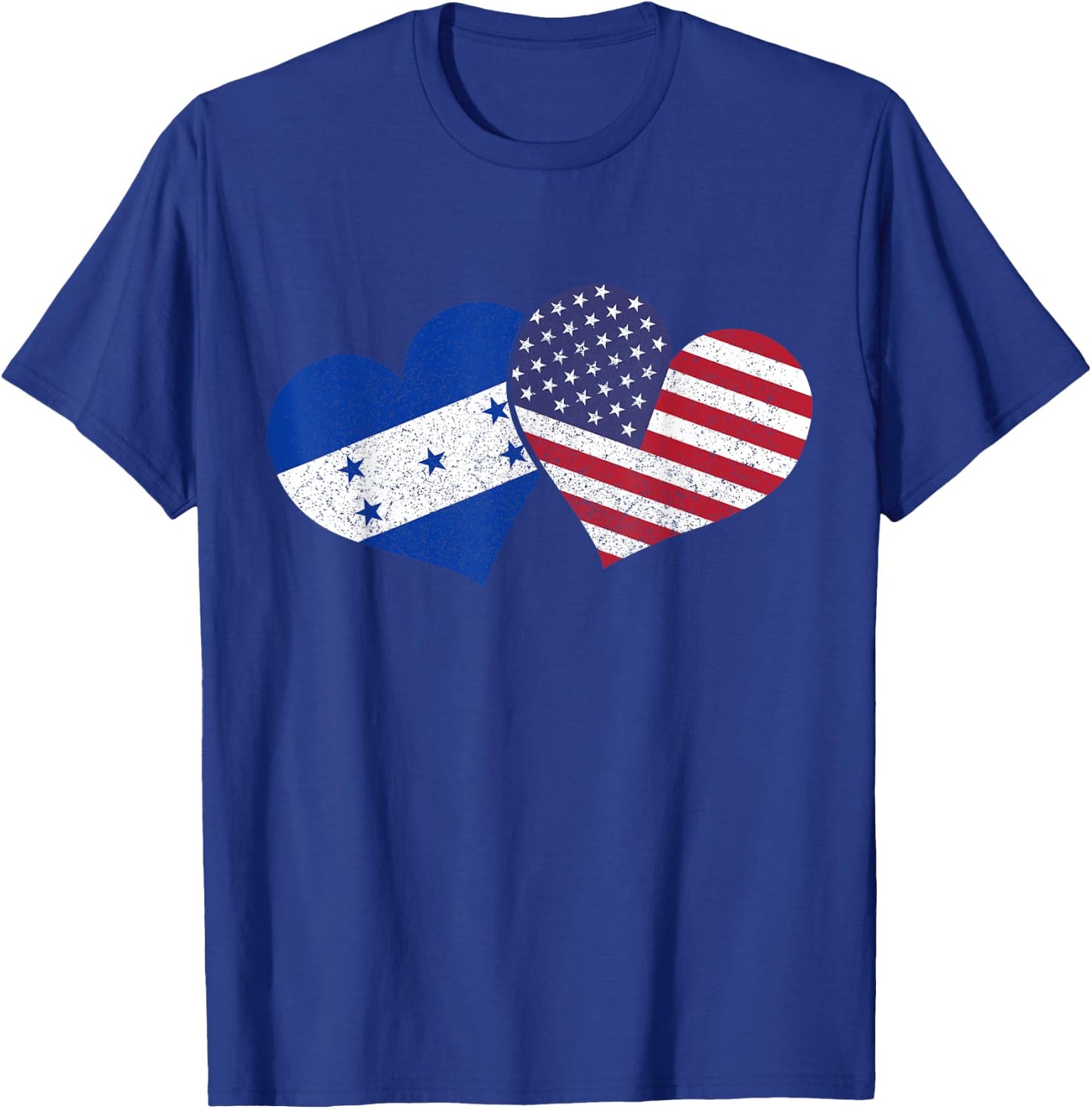 Honduras USA American Honduran Flag Pride Heritage Patriotic T-Shirt - T-Shirt | Royal