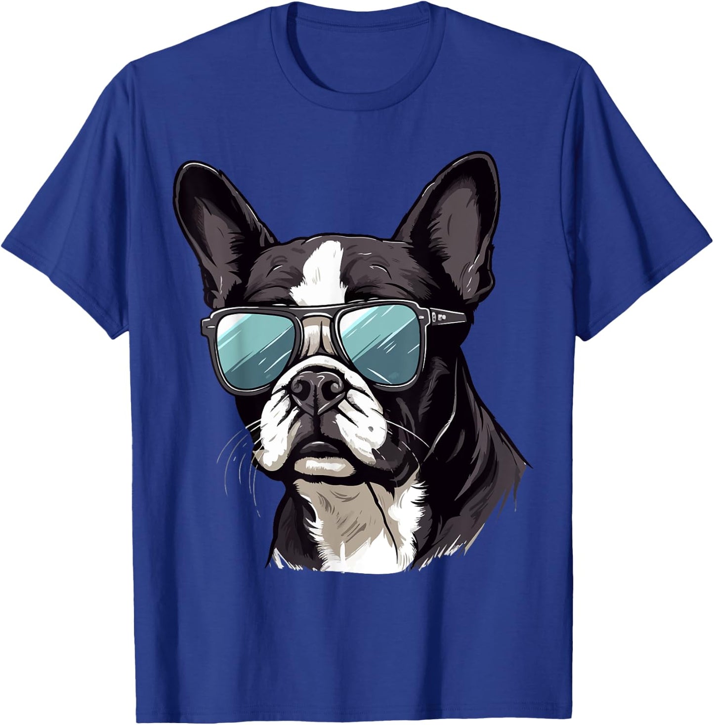 Boston Terrier Bostie Dog Breed Pet with Sunglasses Women Kids T-Shirt - T-Shirt | Royal