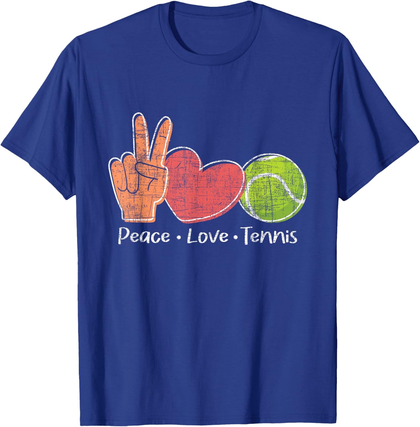 Peace Love Tennis - Tournament Player T-Shirt - T-Shirt | Royal
