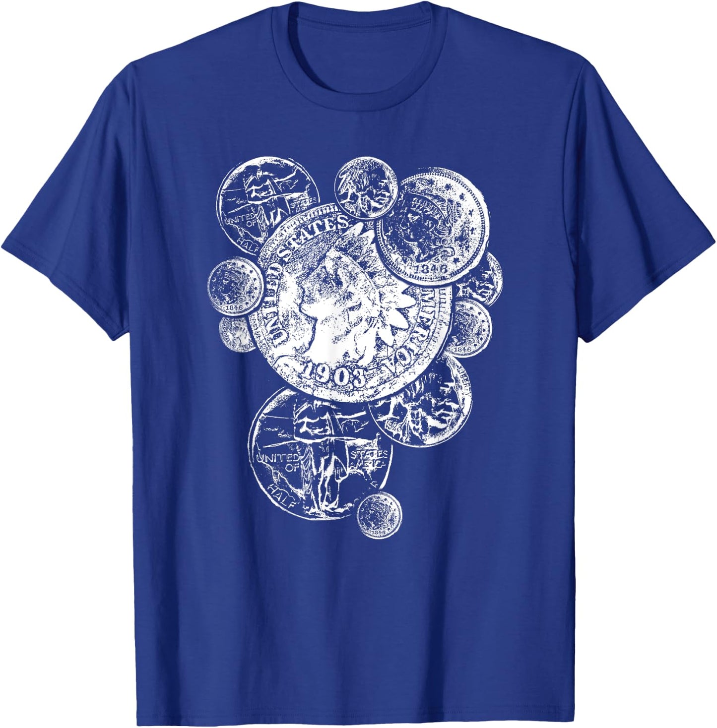 Coin collector gifts 4 u Men's Vintage Coin Collecting , Black, Small T-Shirt - T-Shirt | Royal
