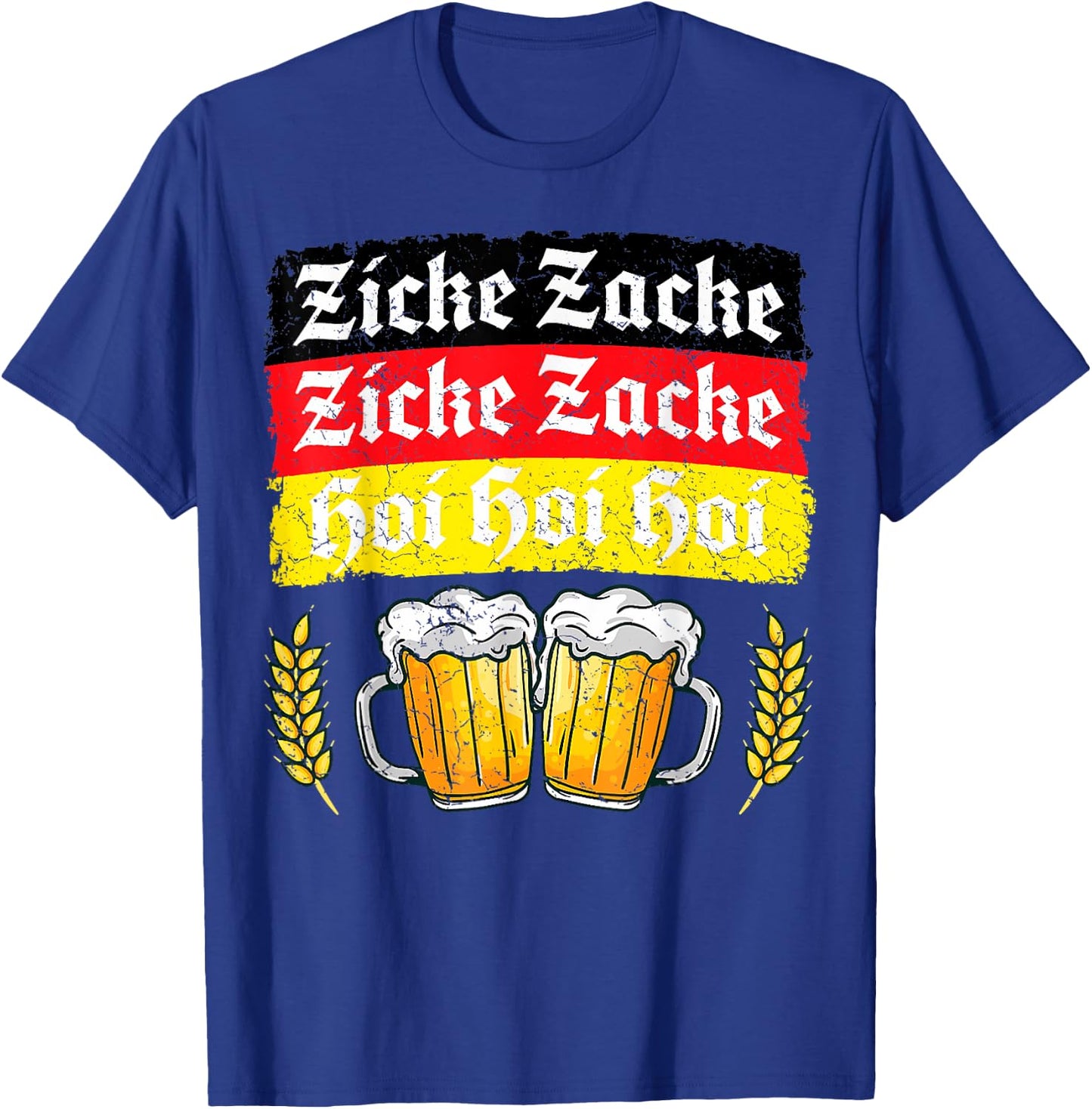 Ziche Zache Oktoberfest Germany Flag Prost German T-Shirt - T-Shirt | Royal
