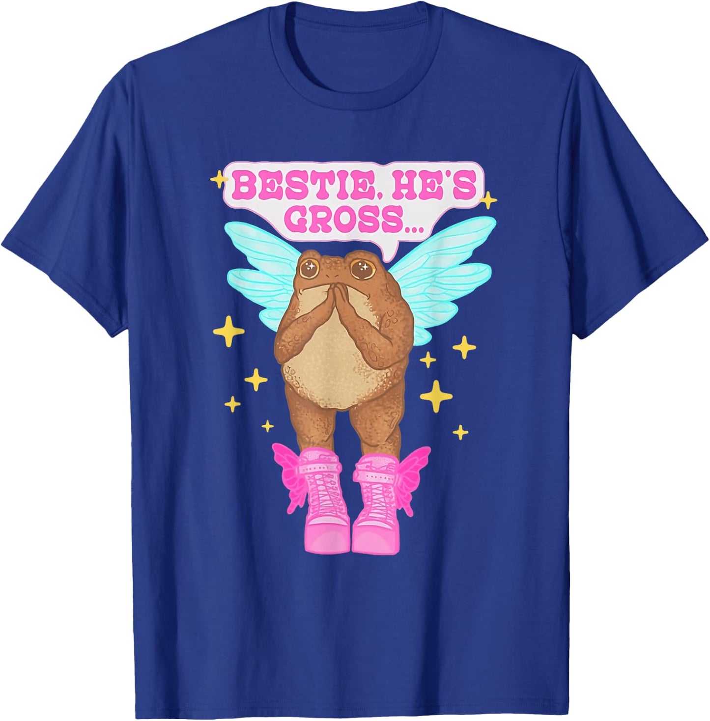 Bestie He's Gross Frog Funny Apparel T-Shirt - T-Shirt | Royal