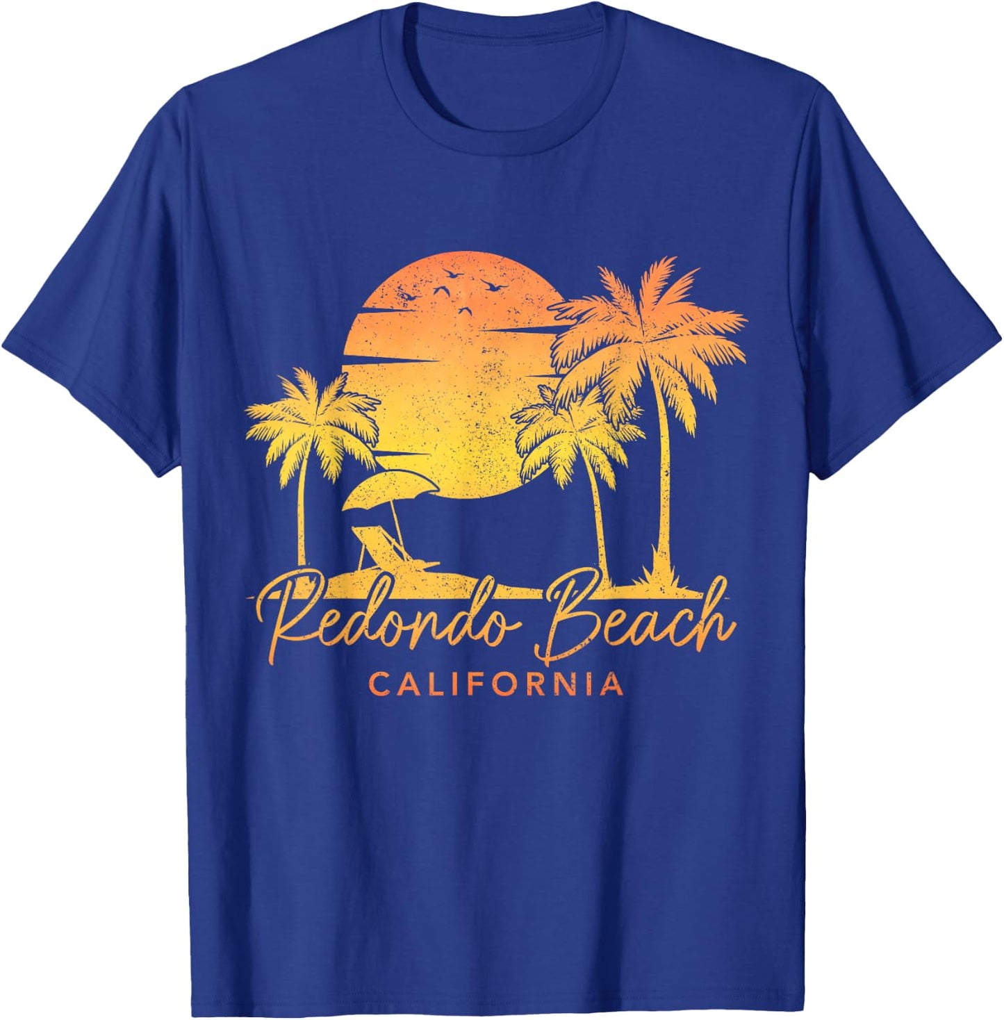 Redondo Beach California CA Surfer Vintage Style Retro T-Shirt - T-Shirt | Royal