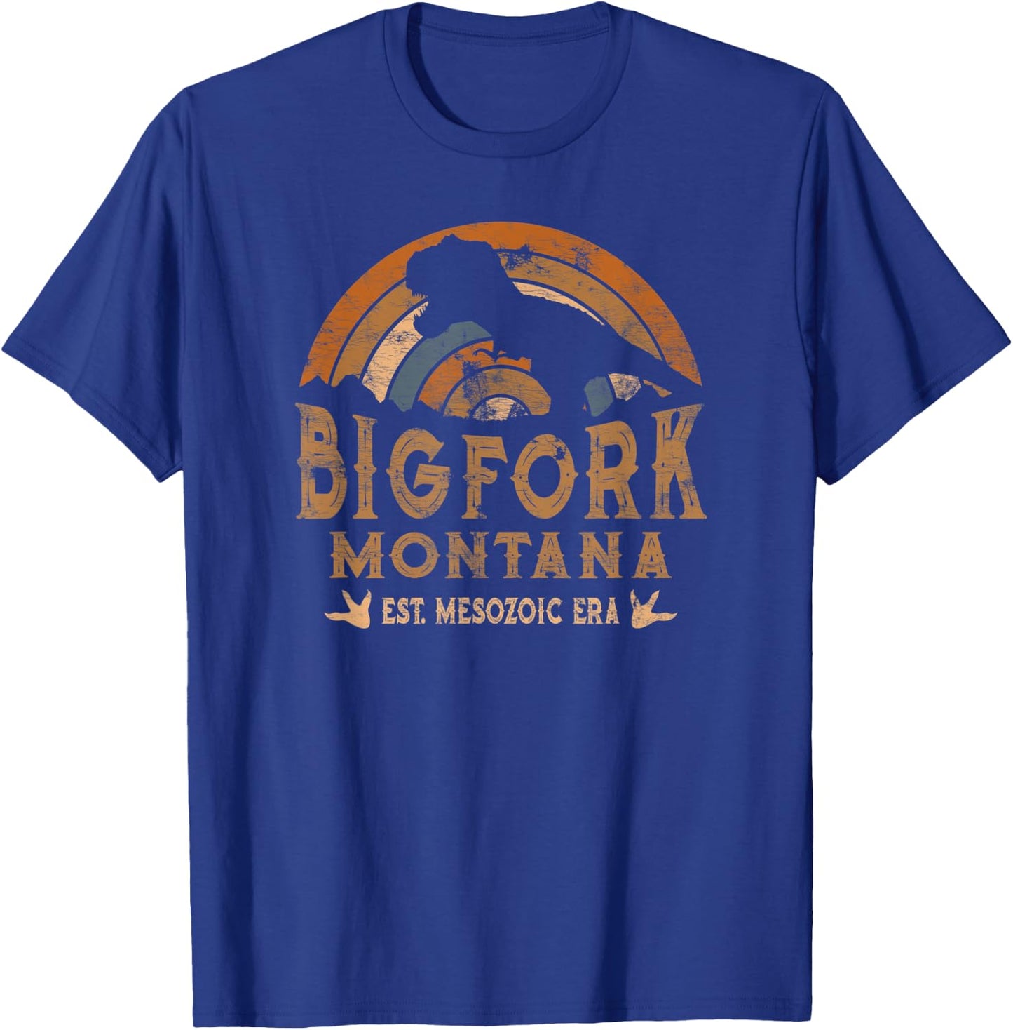 Bigfork Montana MT Dino Dinosaur Paleontology T-Rex T-Shirt - T-Shirt | Royal