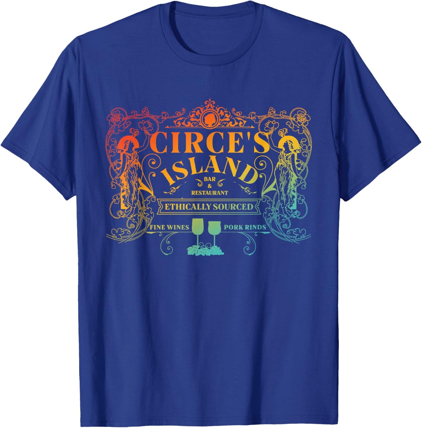 Circe's Island Bar & Restaurant Ethically Sourced Apparel T-Shirt - T-Shirt | Royal