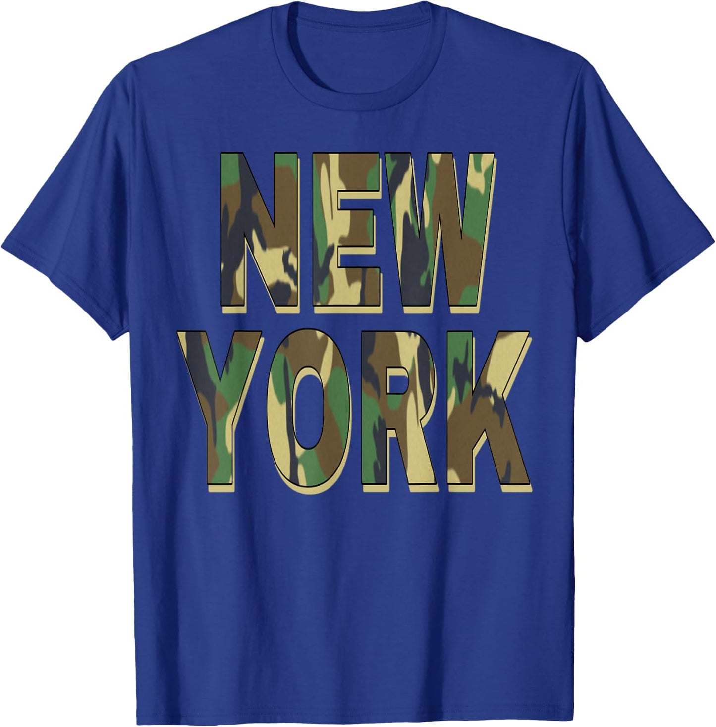 New York Camouflage Men Women & Kids Camo New York T-Shirt - T-Shirt | Royal