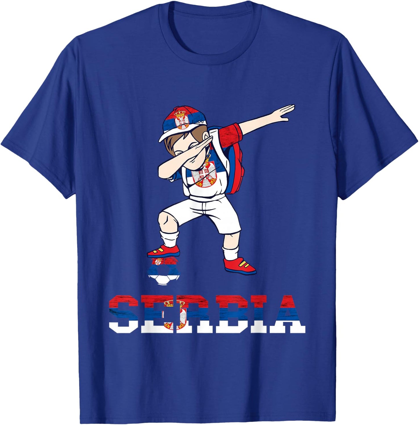 Boy Serbian Flag Serbian Roots Serbia Serbian Soccer Team T-Shirt - T-Shirt | Royal