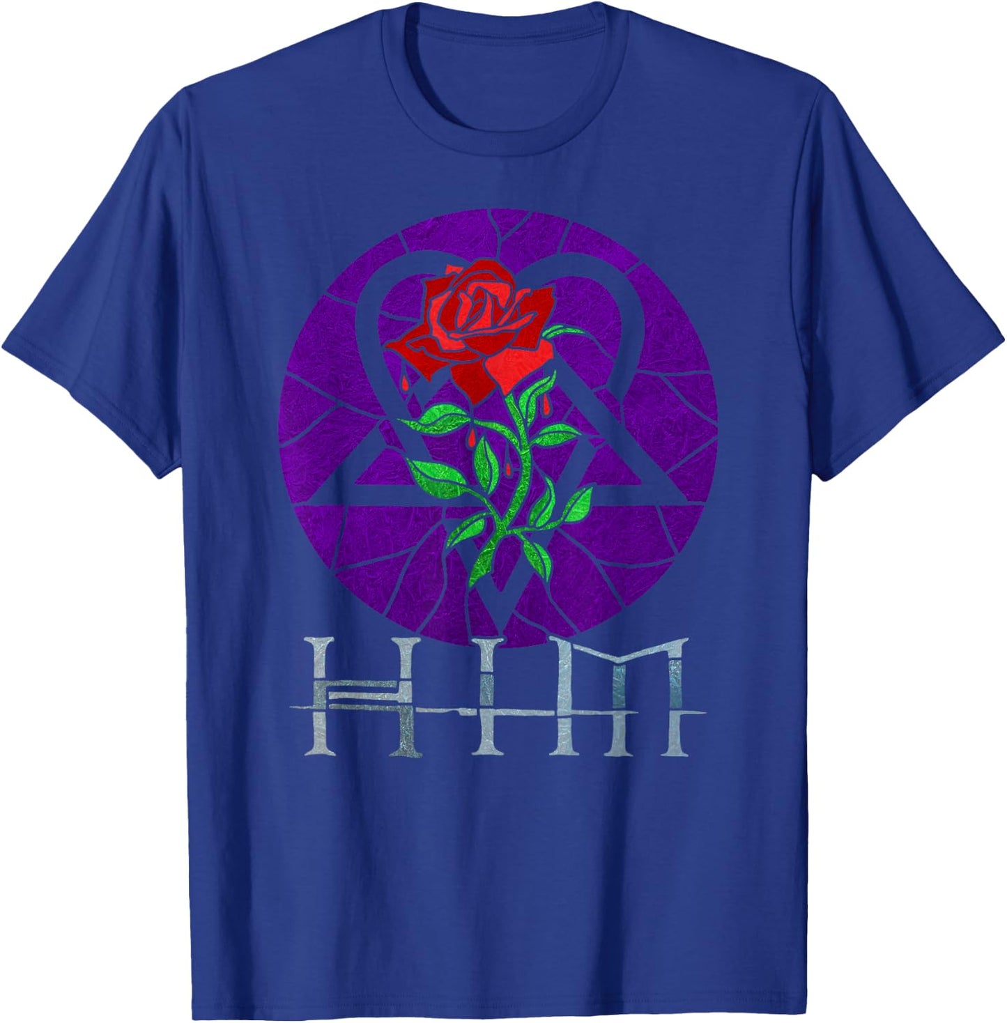 Ville Valo – HIM Stained Glass T-Shirt - T-Shirt | Royal